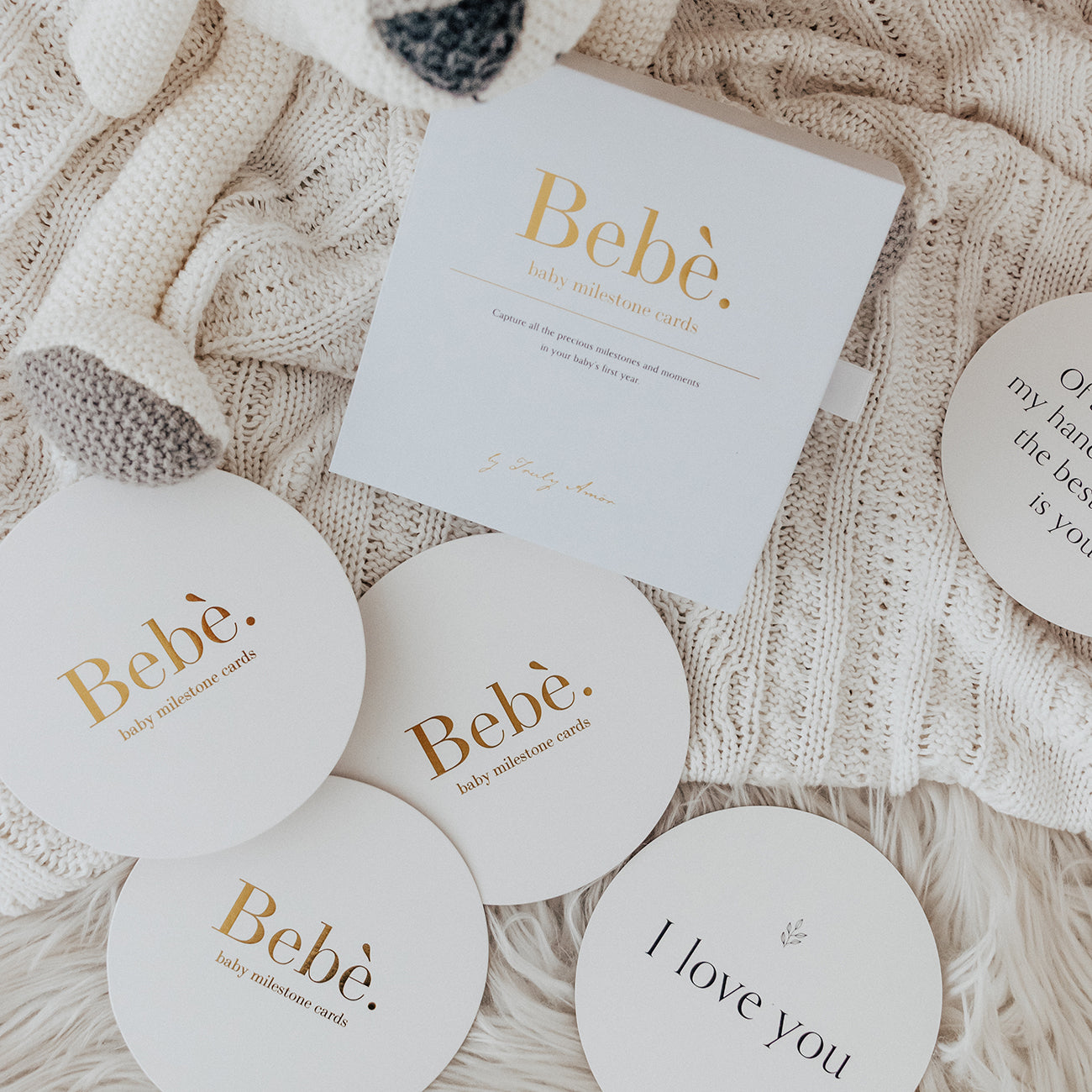 Baby Milestone Cards Gold Foil