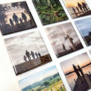 Set of square custom photo magnets Truly amor