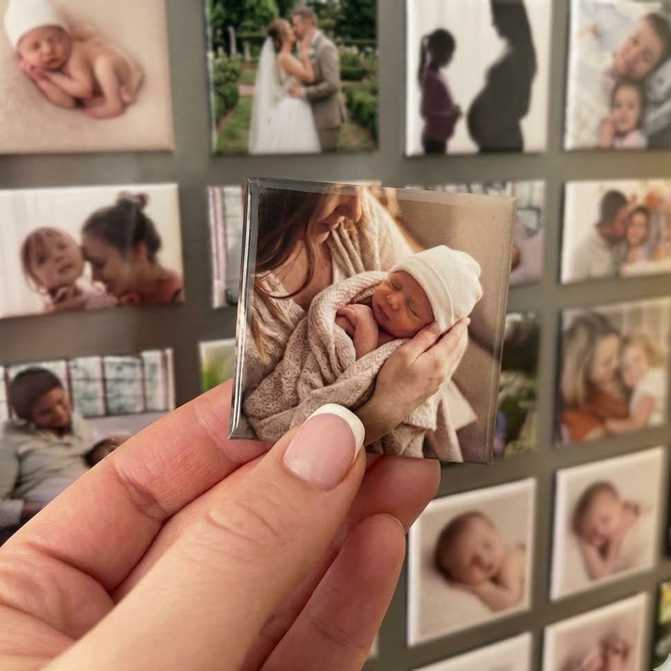 Custom Square Photo Magnet Set