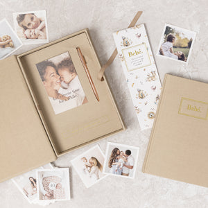 Bebé Baby Book With Keepsake Box And Pen